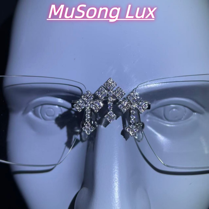 VVS Moissanite Cartier horn cross glasses
