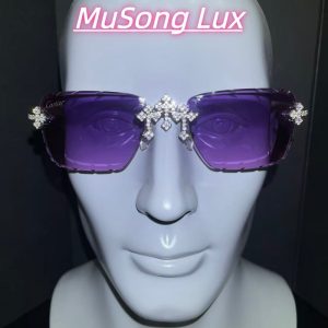 VVS Moissanite Cartier horn cross glasses