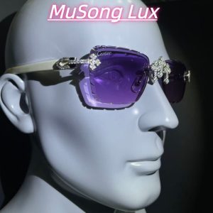 VVS Moissanite Cartier horn cross glasses