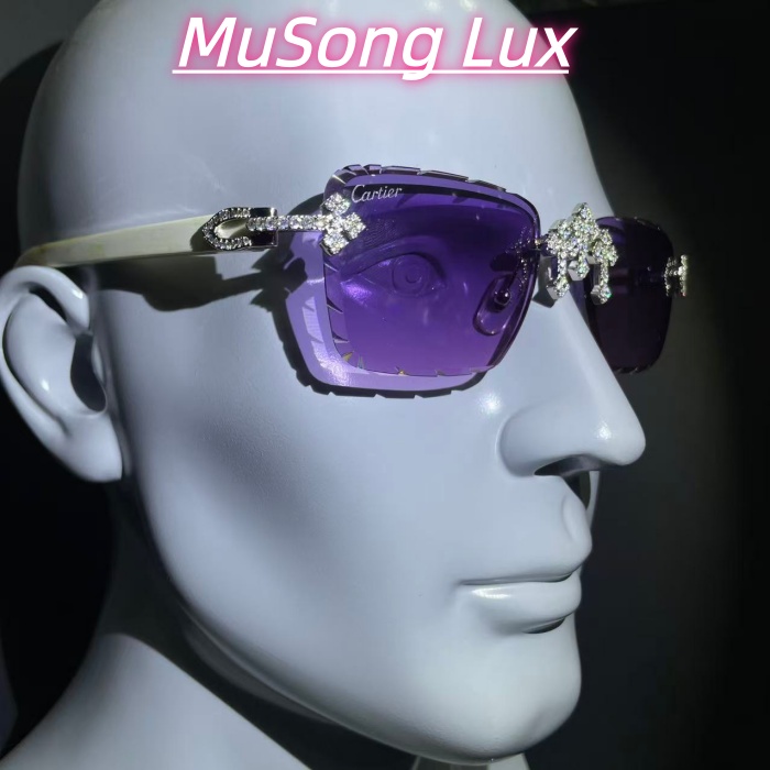 VVS Moissanite Cartier horn cross glasses