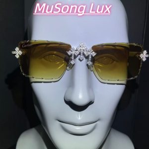 VVS Moissanite Cartier horn cross glasses