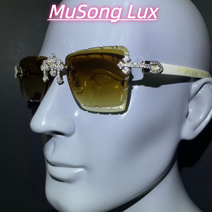 VVS Moissanite Cartier horn cross glasses