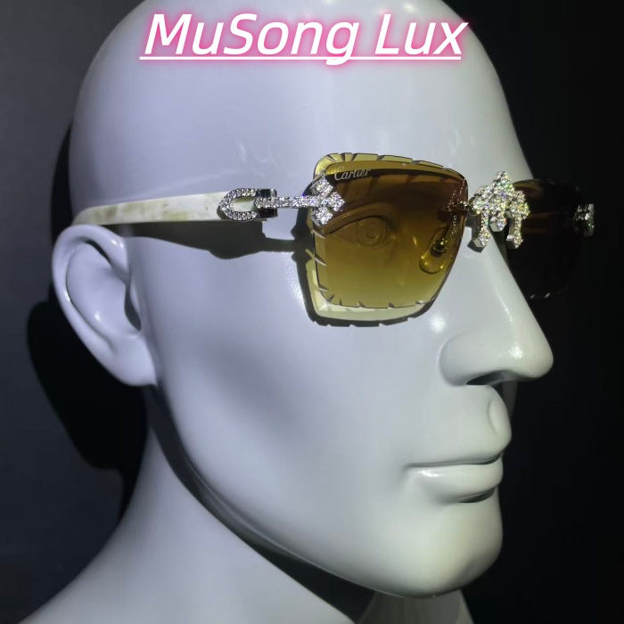 VVS Moissanite Cartier horn cross glasses - Image 4