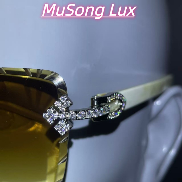 VVS Moissanite Cartier horn cross glasses