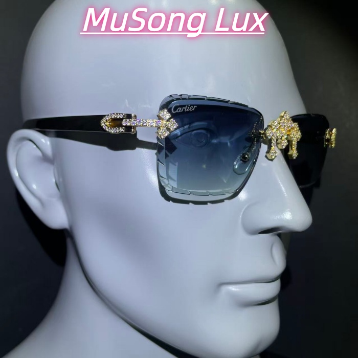 VVS Moissanite Cartier horn cross glasses