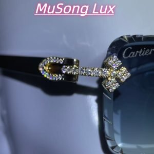 VVS Moissanite Cartier horn cross glasses
