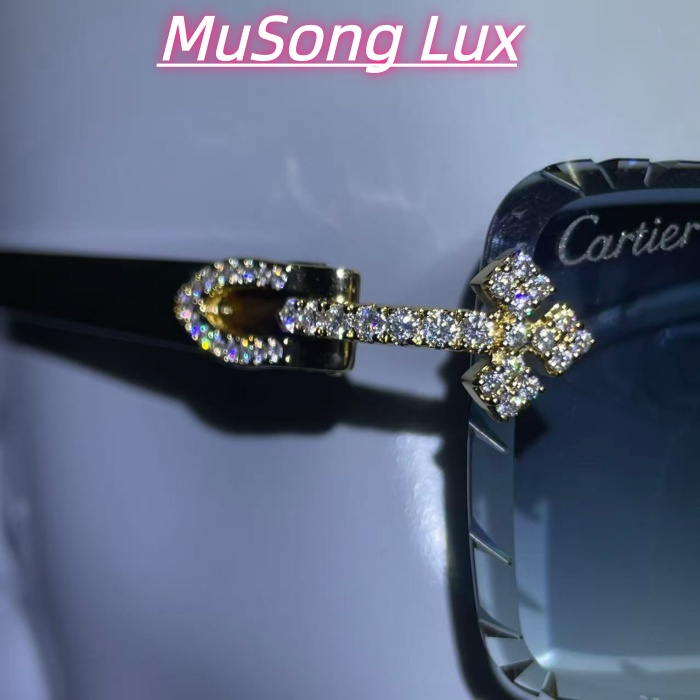 VVS Moissanite Cartier horn cross glasses