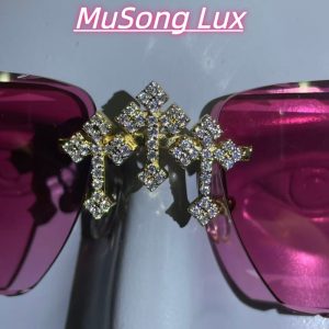 VVS Moissanite Cartier horn cross glasses