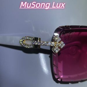 VVS Moissanite Cartier horn cross glasses