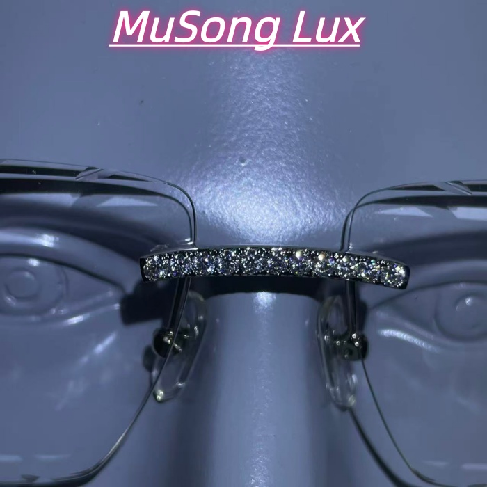 VVS Moissanite Cartier horn glasses