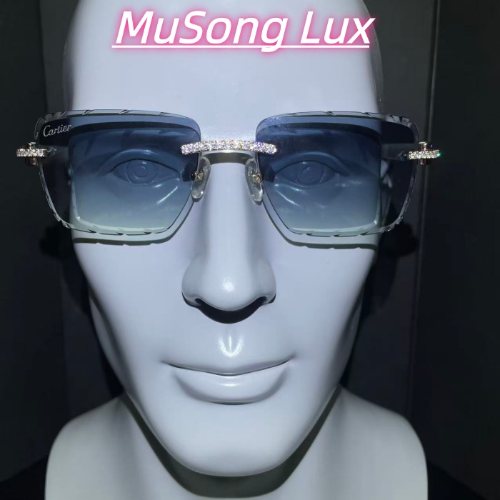 VVS Moissanite Cartier horn glasses