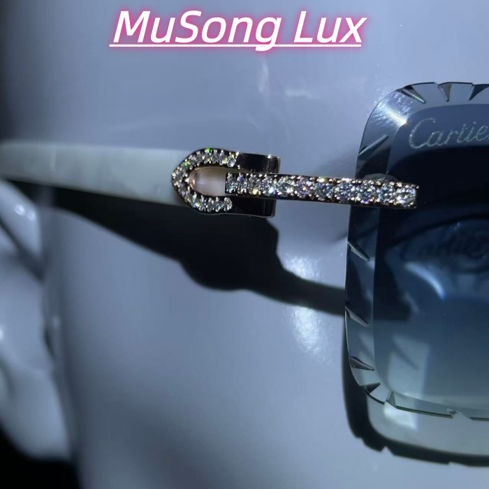 VVS Moissanite Cartier horn glasses