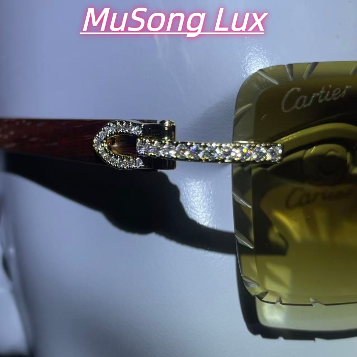 VVS Moissanite Cartier horn glasses