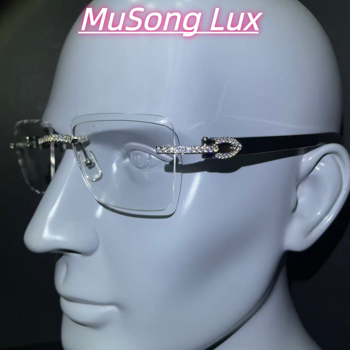 VVS Moissanite Cartier horn glasses
