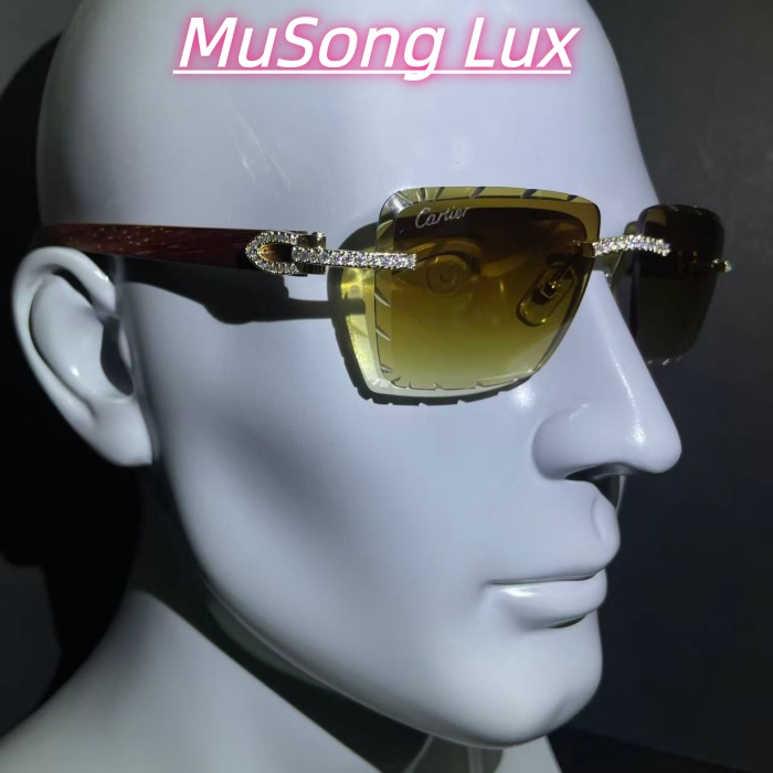 VVS Moissanite Cartier horn glasses