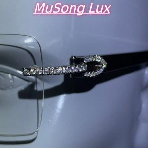 VVS Moissanite Cartier horn glasses