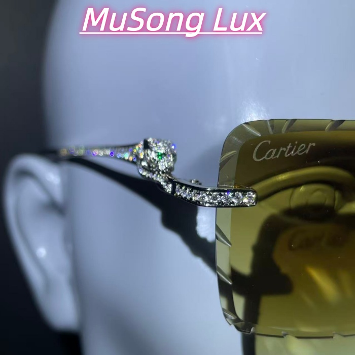 VVS Moissanite Cartier leopard glasses