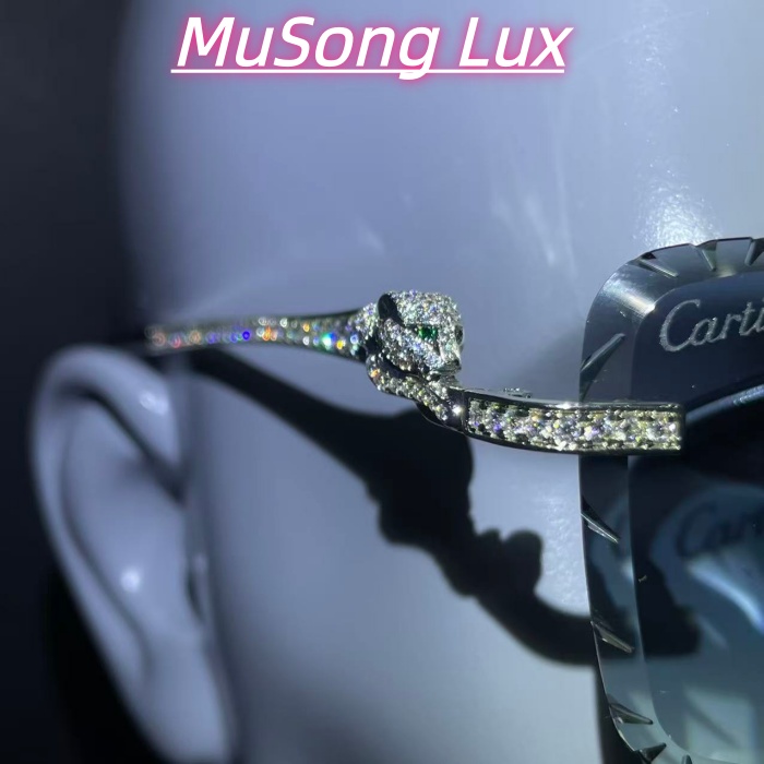 VVS Moissanite Cartier leopard glasses