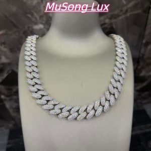 VVS Moissanite 925 Sterling Silver Miami Cuban Chain 20MM 22inches