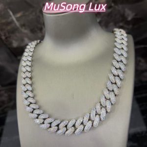 VVS Moissanite 925 Sterling Silver Miami Cuban Chain 20MM 22inches