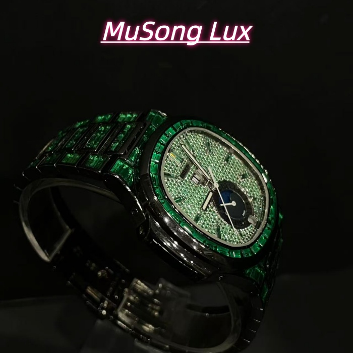 VVS Moissanite Patek Philippe 5711 Green Gemstone