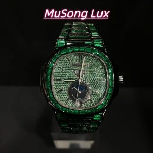 VVS Moissanite Patek Philippe 5711 Green Gemstone