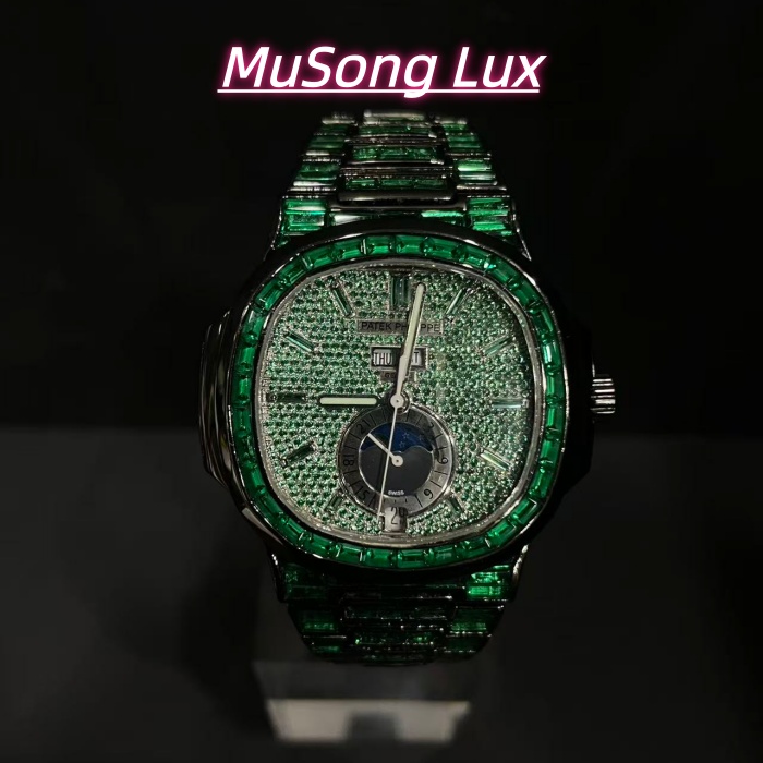 VVS Moissanite Patek Philippe 5711 Green Gemstone