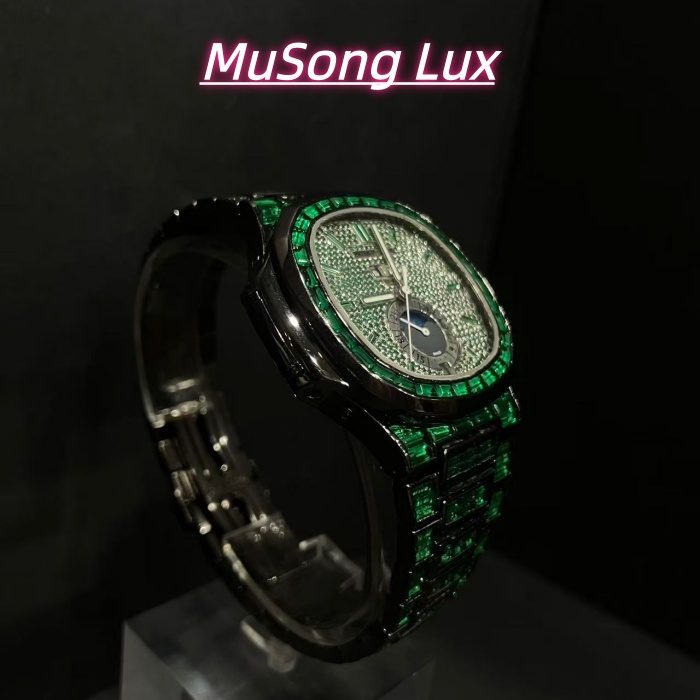 VVS Moissanite Patek Philippe 5711 Green Gemstone