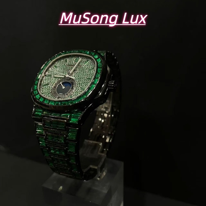 VVS Moissanite Patek Philippe 5711 Green Gemstone