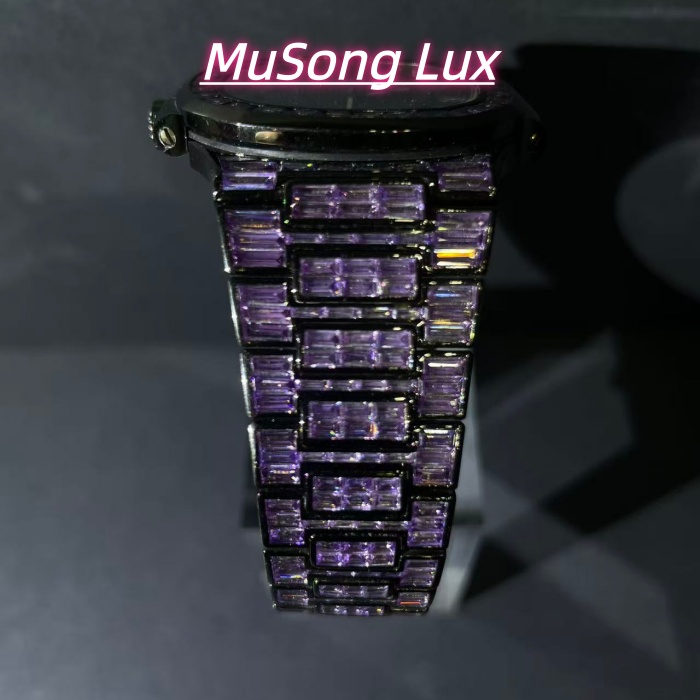 VVS Moissanite Patek Philippe 5711 with Purple Gemstones