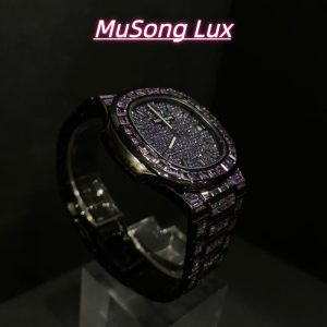 VVS Moissanite Patek Philippe 5711 with Purple Gemstones