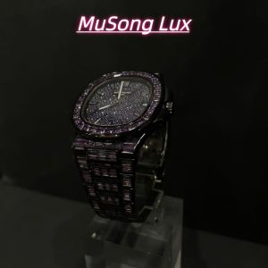 VVS Moissanite Patek Philippe 5711 with Purple Gemstones