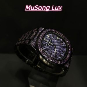 VVS Moissanite Patek Philippe 5711 with Purple Gemstones