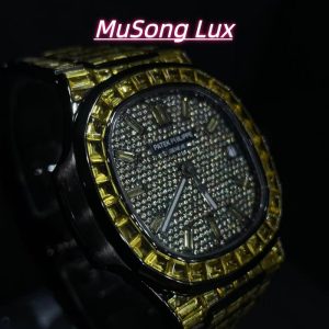 VVS Moissanite Patek Philippe 5711 with Yellow Gemstones