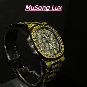 VVS Moissanite Patek Philippe 5711 with Yellow Gemstones