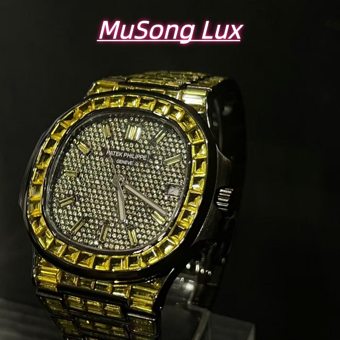 VVS Moissanite Patek Philippe 5711 with Yellow Gemstones