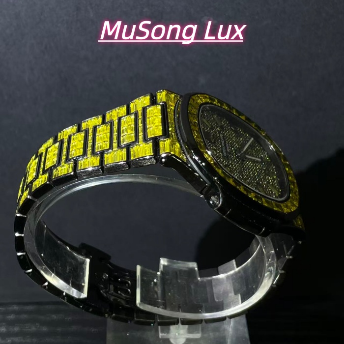 VVS Moissanite Patek Philippe 5711 with Yellow Gemstones
