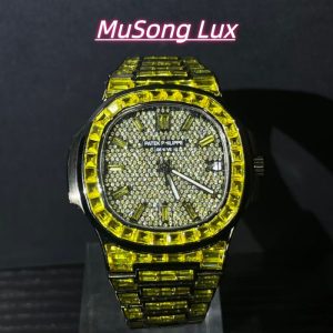 VVS Moissanite Patek Philippe 5711 with Yellow Gemstones
